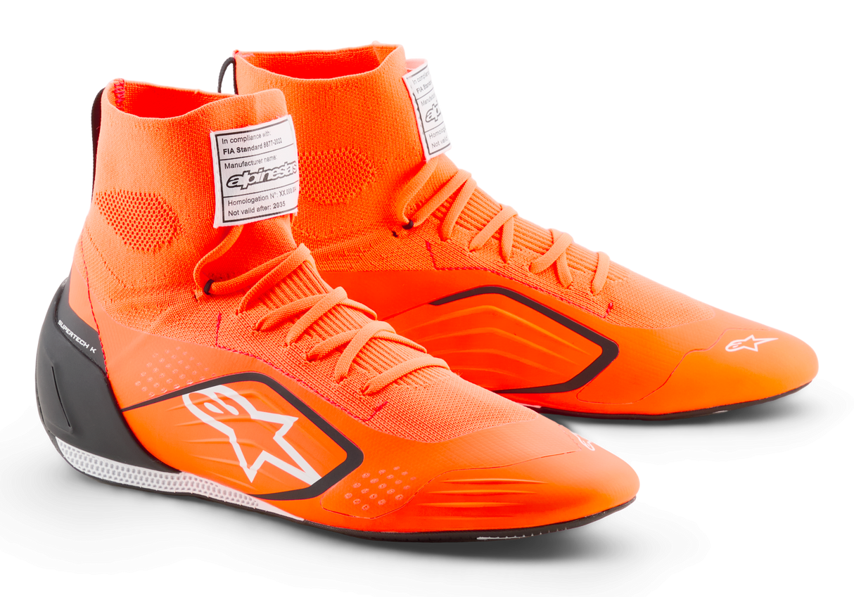 アルパインスターズ SUPERTECH K SHOES FIA|ORANGE FLUO BLACK WHITE