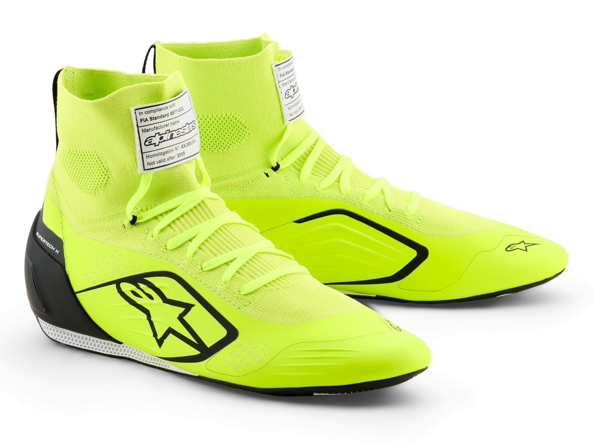 アルパインスターズ SUPERTECH K SHOES FIA|YELLOW FLUO BLACK WHITE