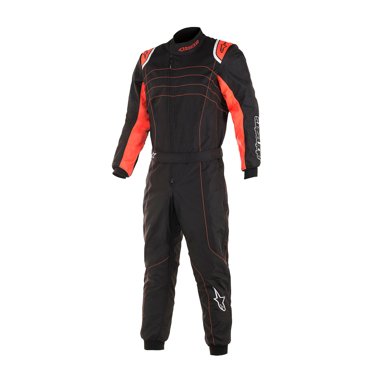 アルパインスターズ KMX-9 V3 S SUIT for KIDS・JUNIOR|BLACK RED FLUO
