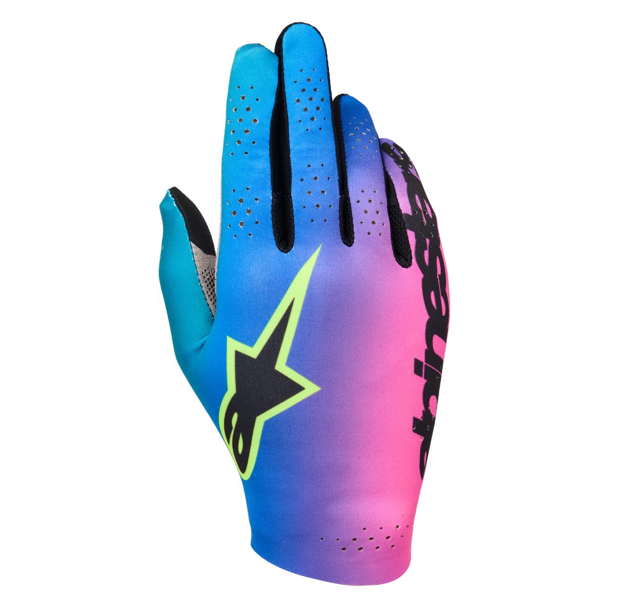 アルパインスターズ SIM GLOVES GRAPHIC 2|PINK FL CYAN BLK SAFETY YELLOW