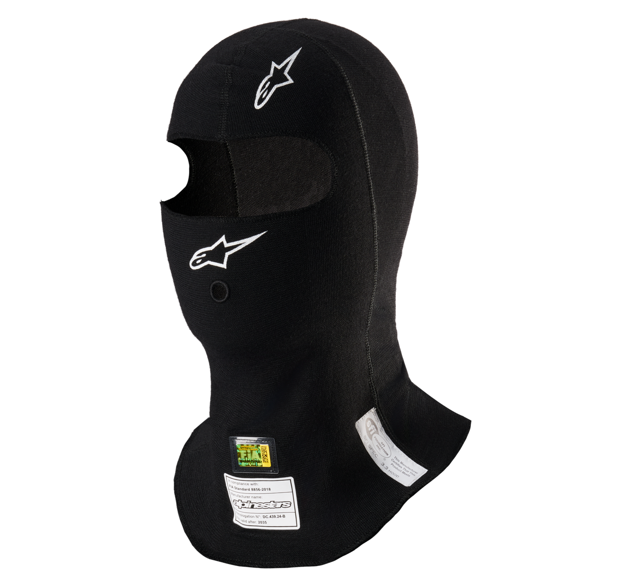 アルパインスターズ ZX EVO V3 BALACLAVA FIA SFI|BLACK