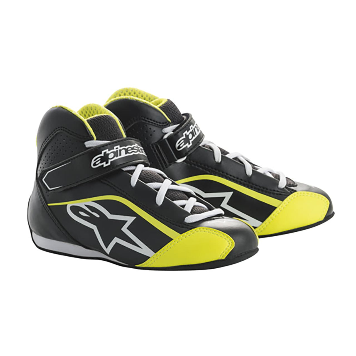 アルパインスターズ TECH-1 KS SHOES for KIDS・JUNIOR|BLACK WHITE YELLOW FLUO