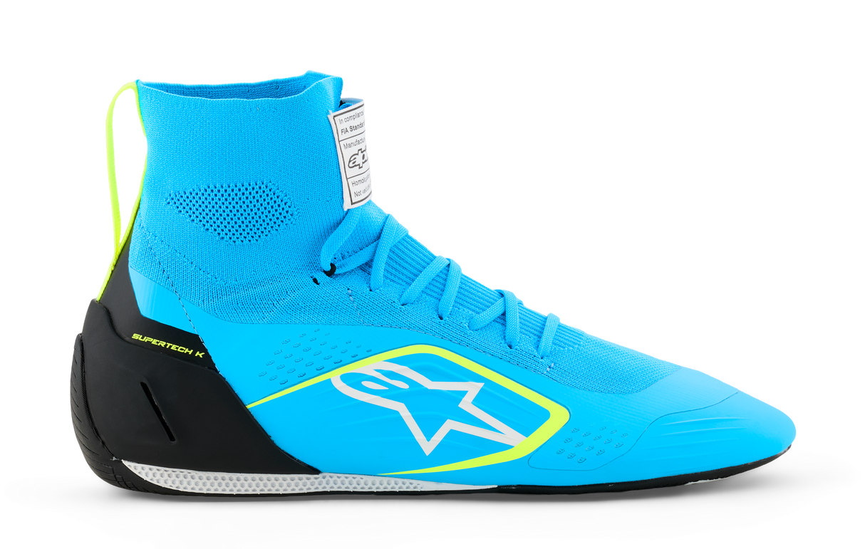 アルパインスターズ　SUPERTECH K SHOES FIA｜LIGHT BLUE BLACK WHITE YELLOW FLUO
