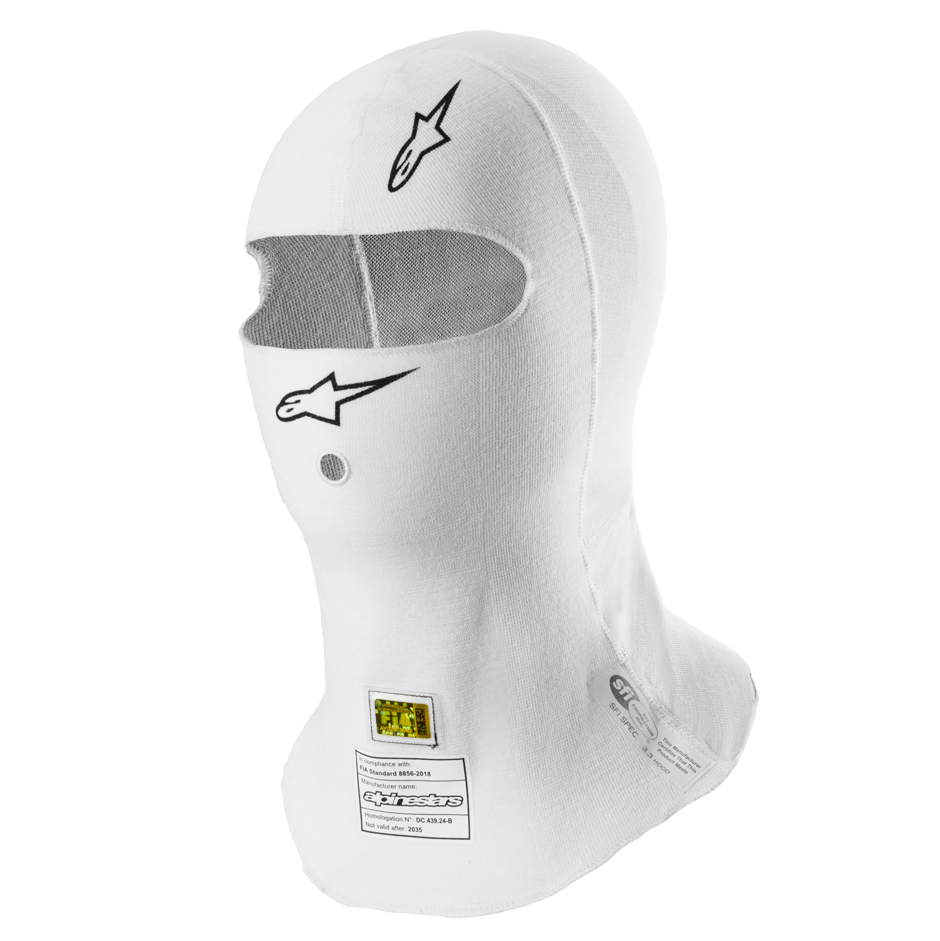 アルパインスターズ ZX EVO V3 BALACLAVA FIA SFI｜WHITE – レース用品