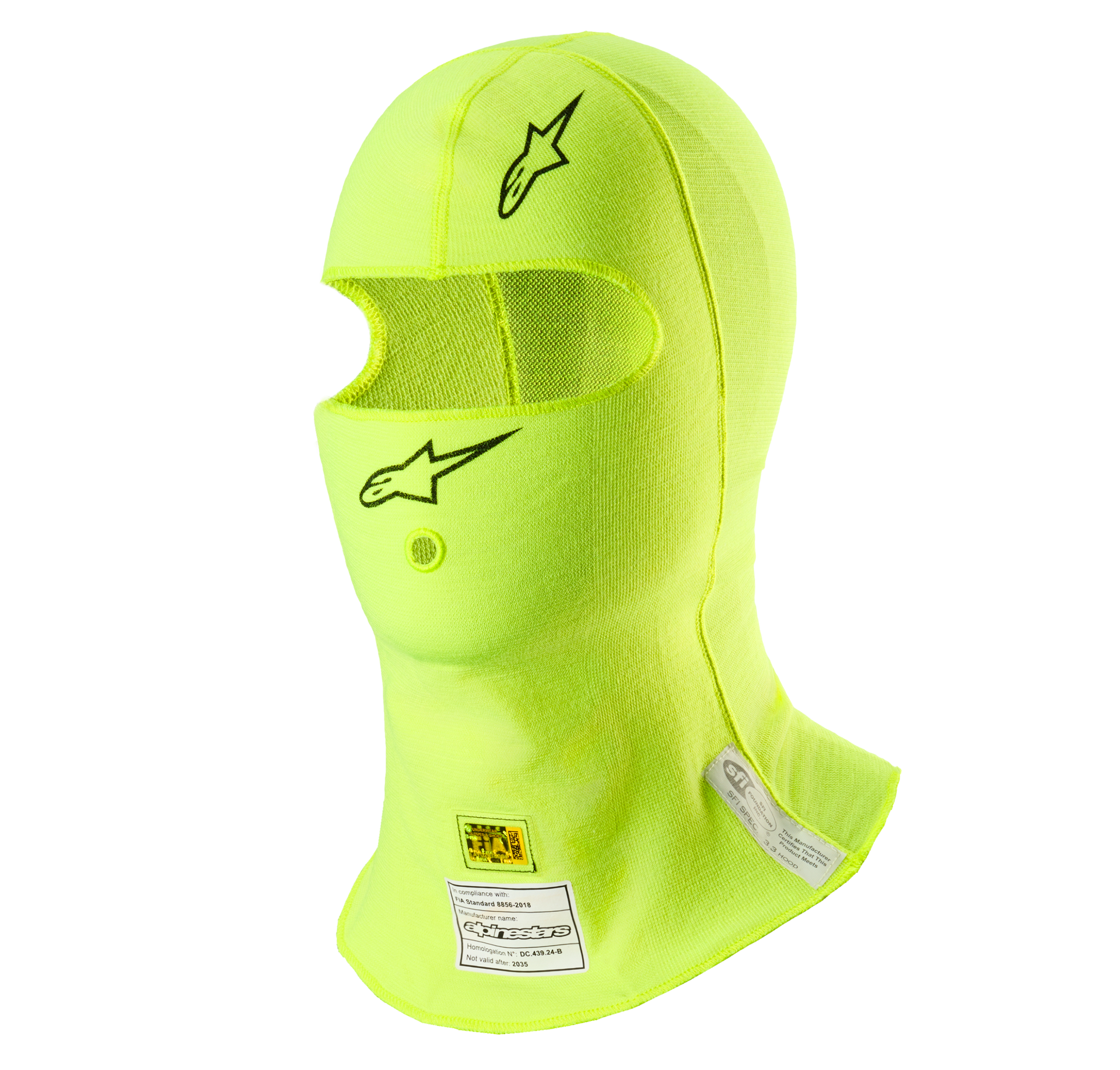 アルパインスターズ ZX EVO V3 BALACLAVA FIA SFI｜YELLOW FLUO