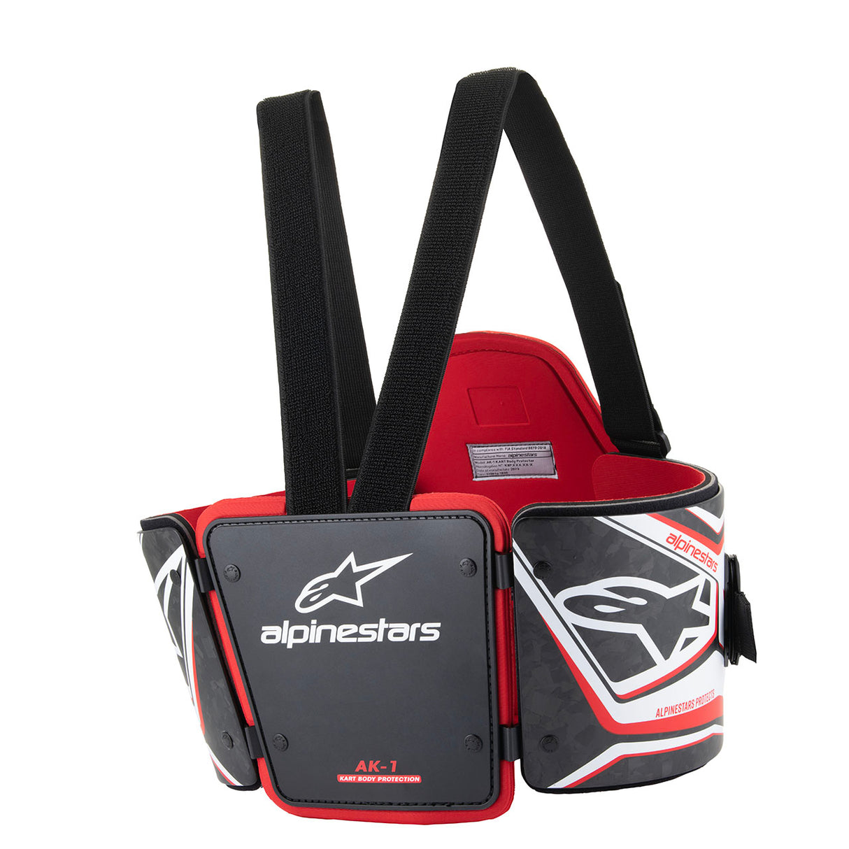 アルパインスターズ　AK-1 KART BODY PROTECTOR｜BLACK WHITE RED