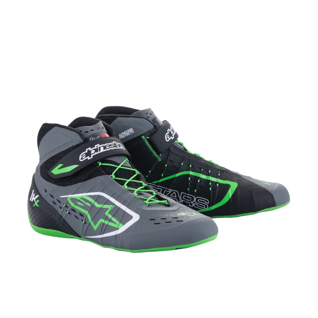 アルパインスターズ　TECH-1 KX V2 SHOES｜BLACK DARK GRAY GREEN FLUO