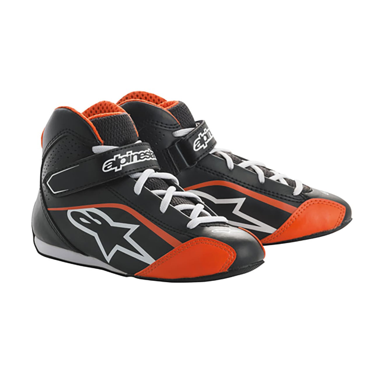 アルパインスターズ　TECH-1 KS SHOES for KIDS・JUNIOR｜BLACK WHITE ORANGE FLUO